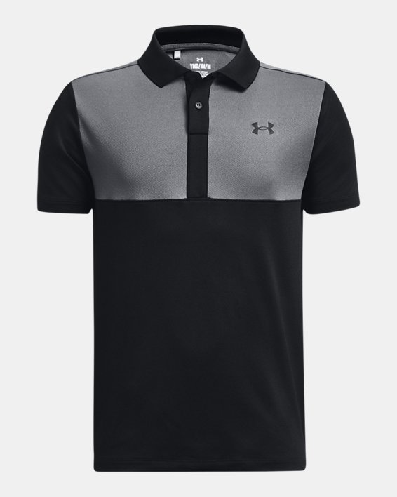 Boys' UA Performance Colorblock Polo in Black image number 0